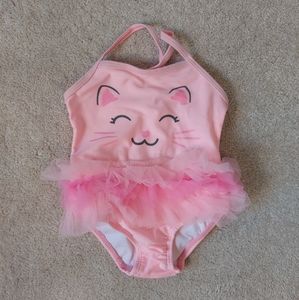 Pink Kitty Tutu Swim Suit